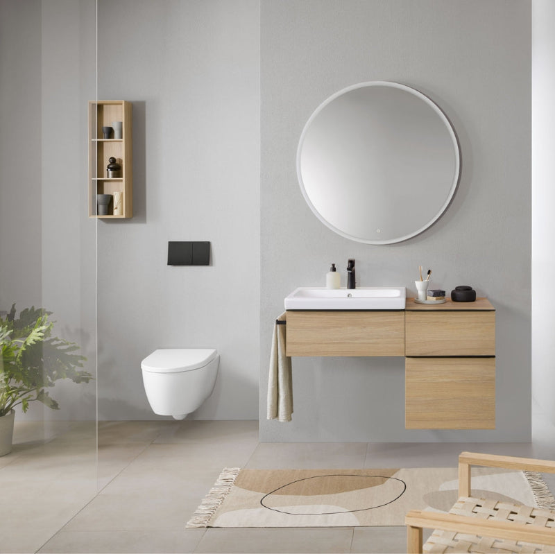Geberit Option Round -tasopeili valolla 90 cm