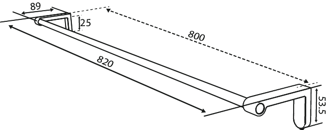 Damixa Zen pyyhetanko 800 mm