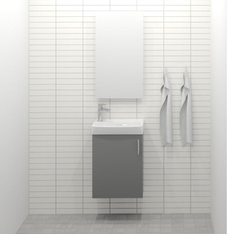 Svedbergs allaskaluste Bloc harmaa 45x25 cm + Tived-peili 45