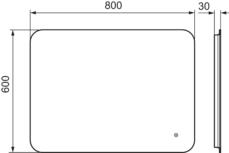 Mora 953004 Cava I peili 800x600 mm