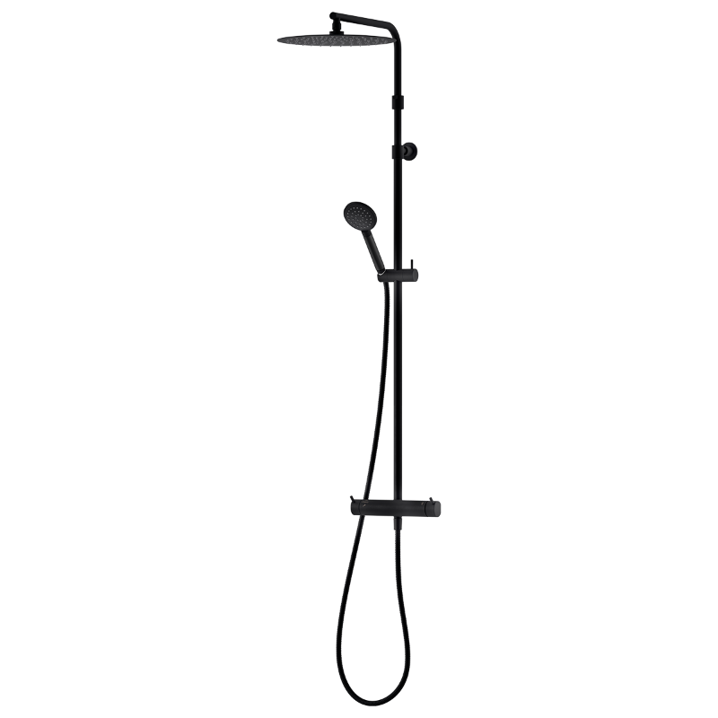 Mora INXX II suihkupaketti kattosuihkulla mattamusta 271955.12