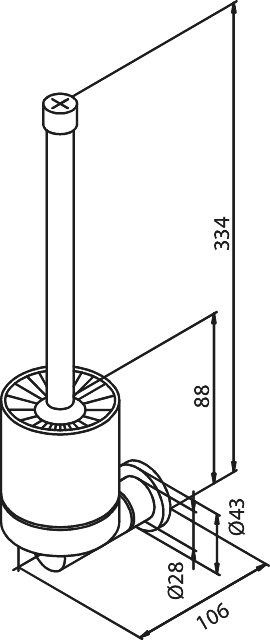 Damixa Silhouet Wc-harja + seinäteline 483010 kromi
