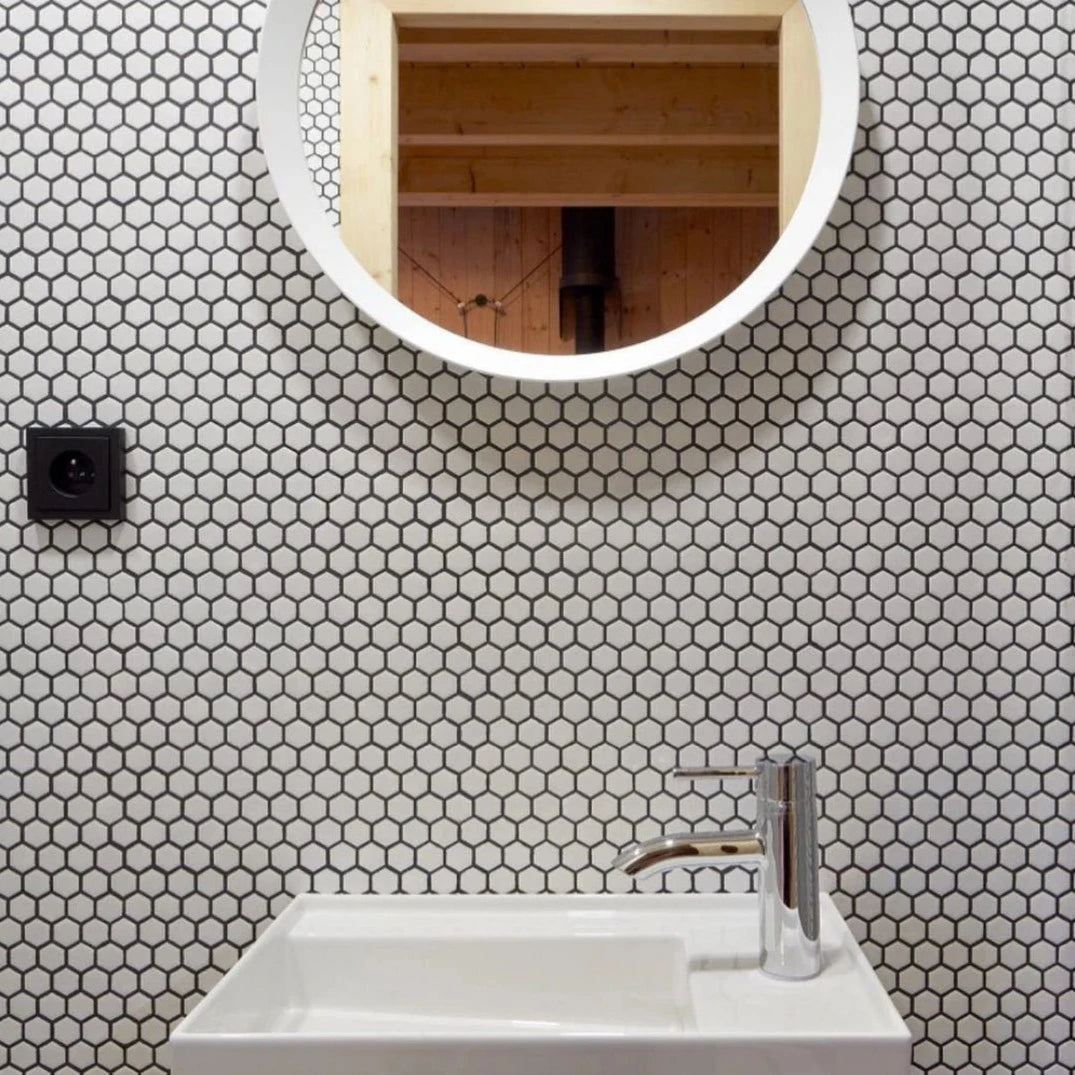 Barcelona Hexagon White Matt AMH23010 Mosaiikki