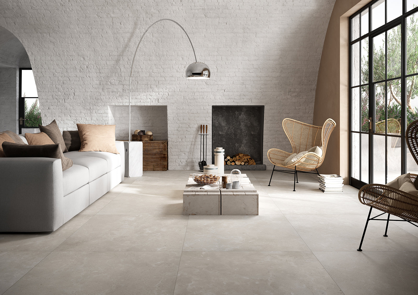 Biancone Beige matt 90x90 cm seinä- ja lattialaatta