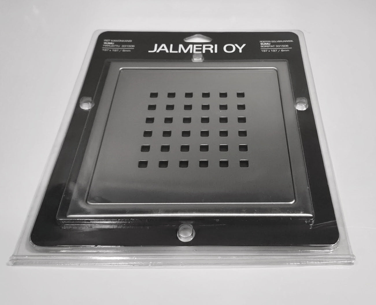 RST Lattiakaivonkansi 197x197mm harjattu Sumu