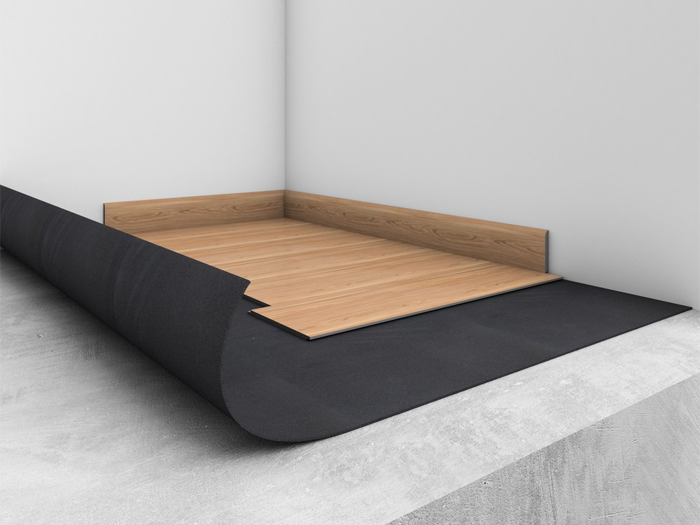 Tarkett Alusmateriaali Tarkomfort Premium Starfloor Click lukkoponttivinyylille, musta 15m2/rll