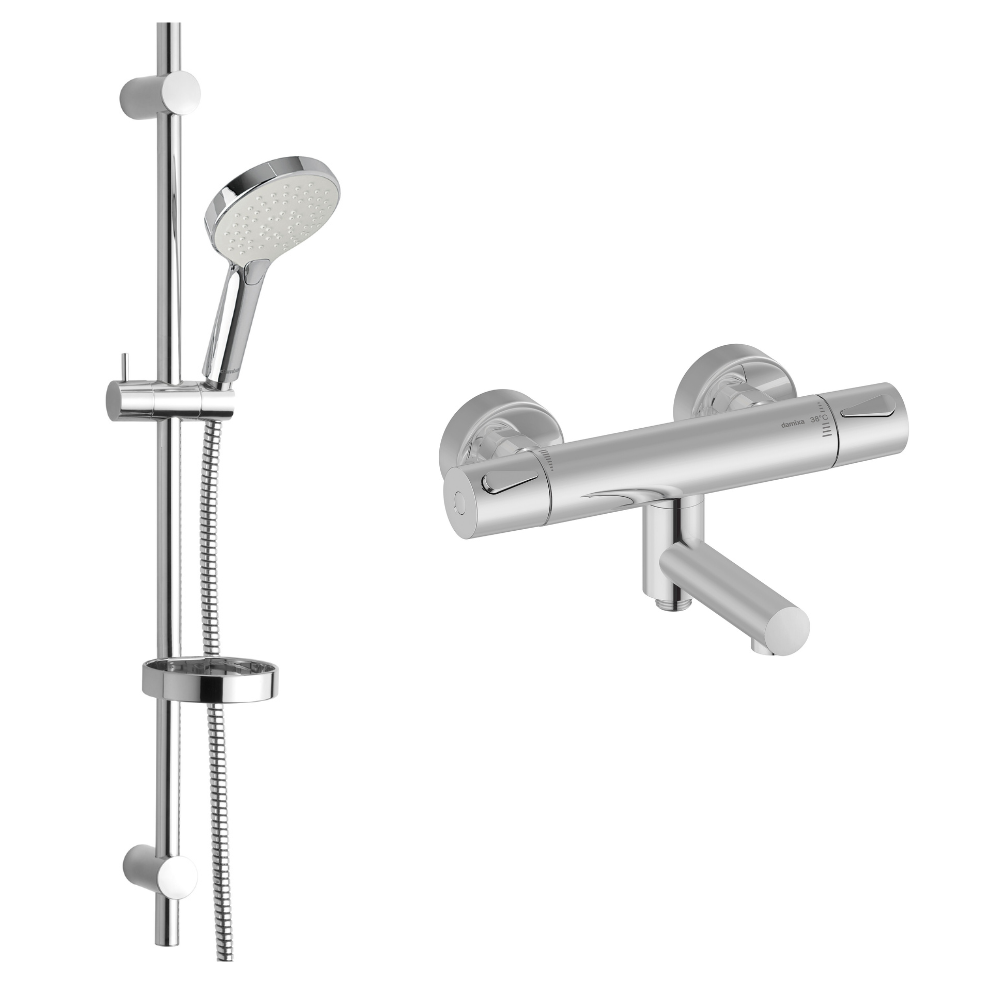 Damixa Silhouet Flex-suihkusetti+suihkutermostaatti, kromi