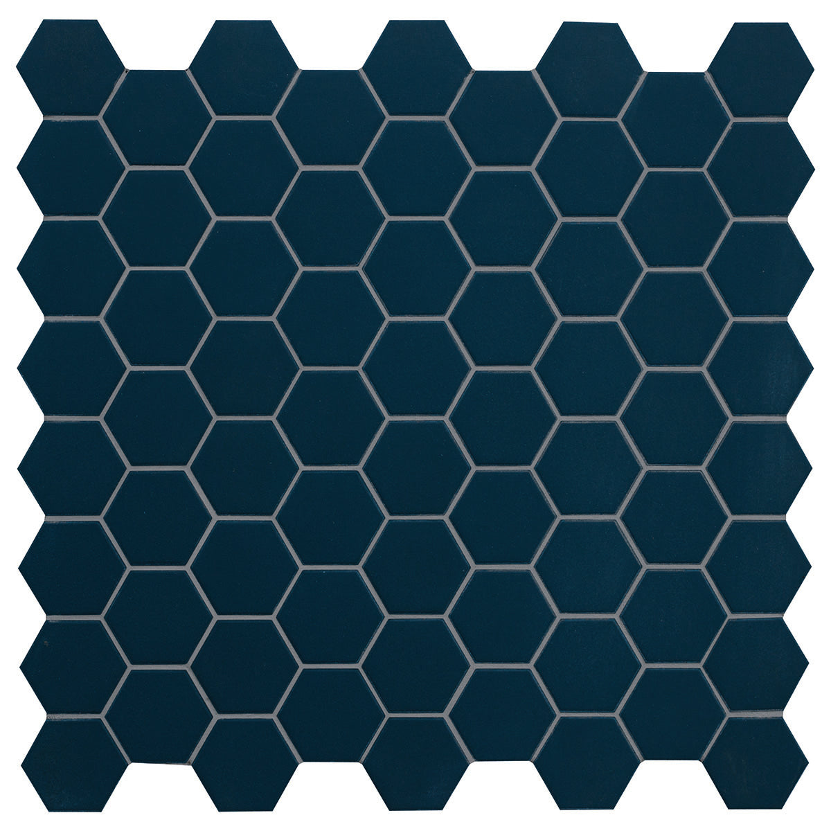 Hexa Deep Navy 6-kulmainen mosaiikkilaatta, matta