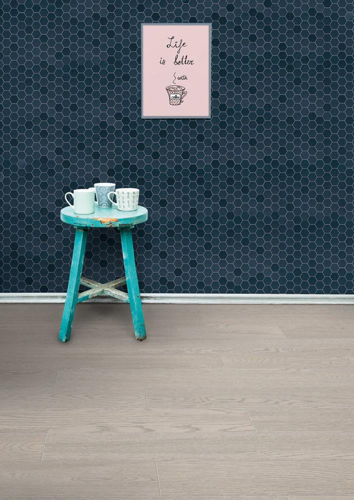 Hexa Deep Navy Mix 6-kulmainen mosaiikkilaatta
