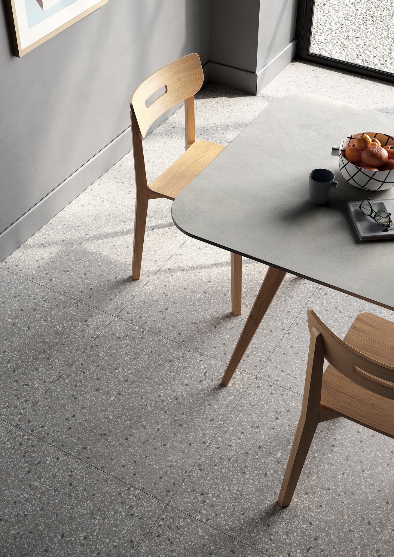 Lagom Terrazzo 60x60cm lattia- ja seinälaatta
