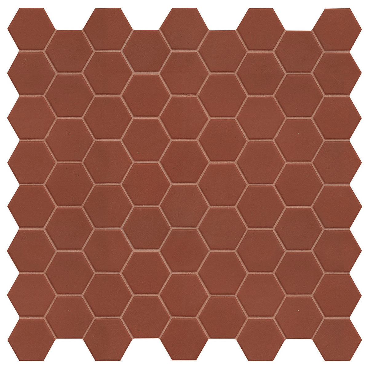 Hexa Rusty Red -6-kulmainen mosaiikkilaatta