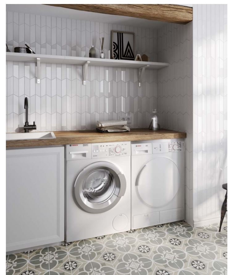 Chevron 5,2x18,6 Wall White matt oikea laatta